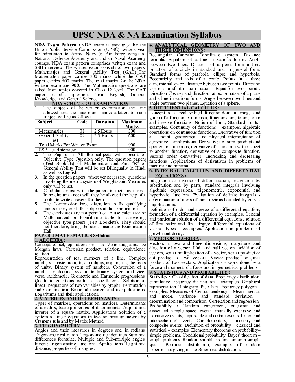 UPSC/NDA/NA Mathematics Solved Papers 2023 - Page 4