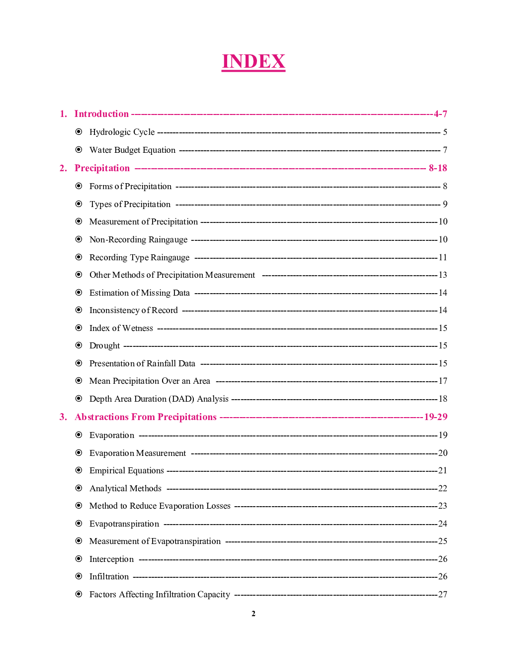 Civil Engineering Pictorial Booklet Engineering Hydrology 2023-2024 - Page 3