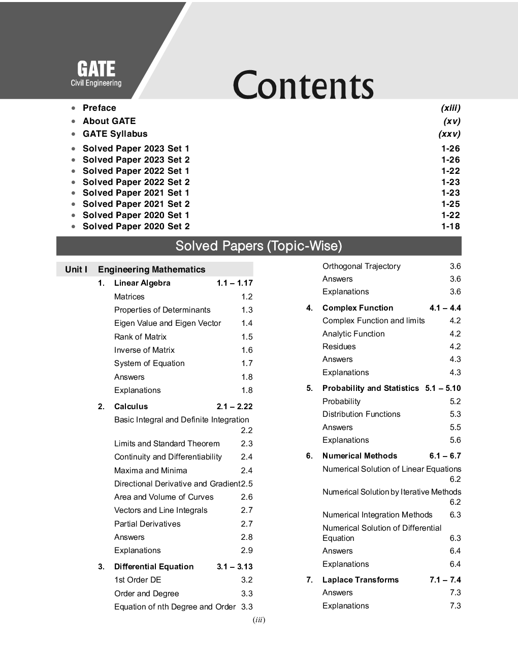 GATE  Civil Engineering - 33 Years Topic Wise Previous Solved Papers - Page 4