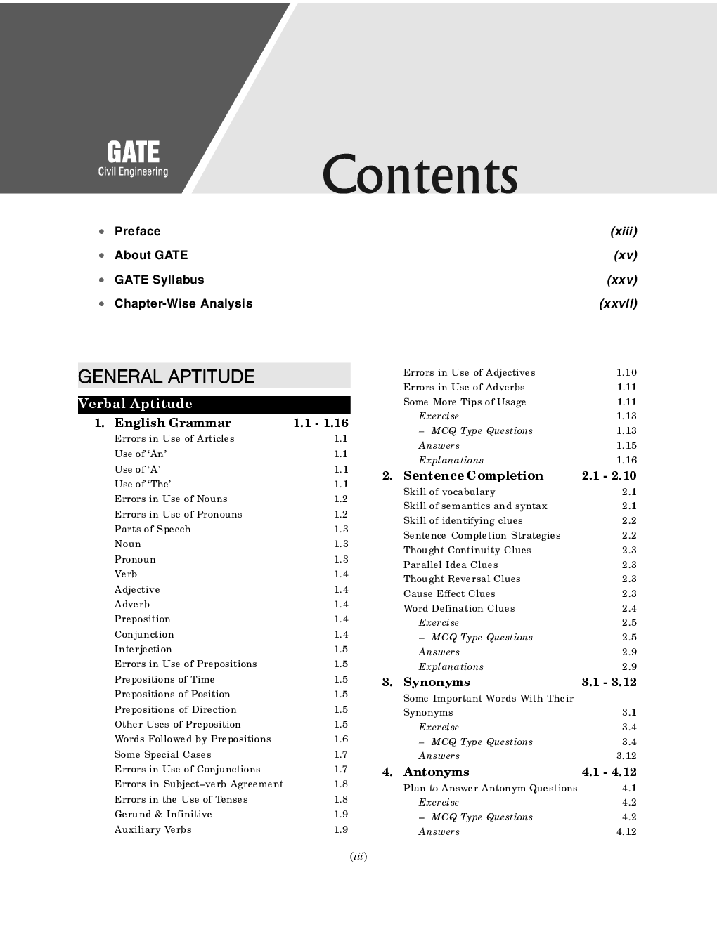 GATE  Civil Engineering - Guide - Page 4