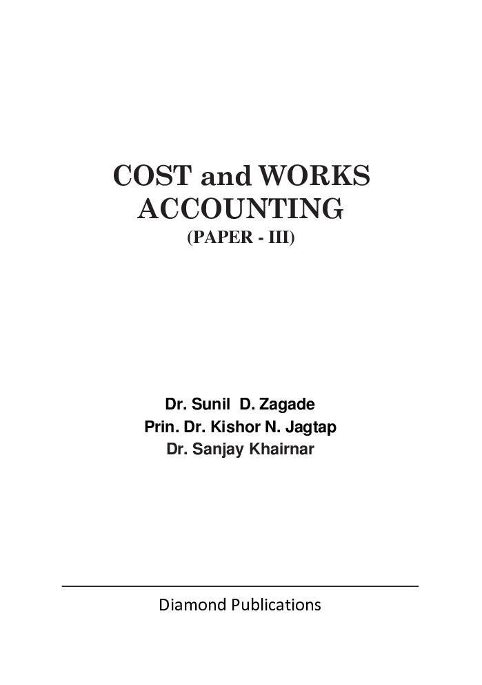 Cost and Works Accounting (Paper III) - Page 2