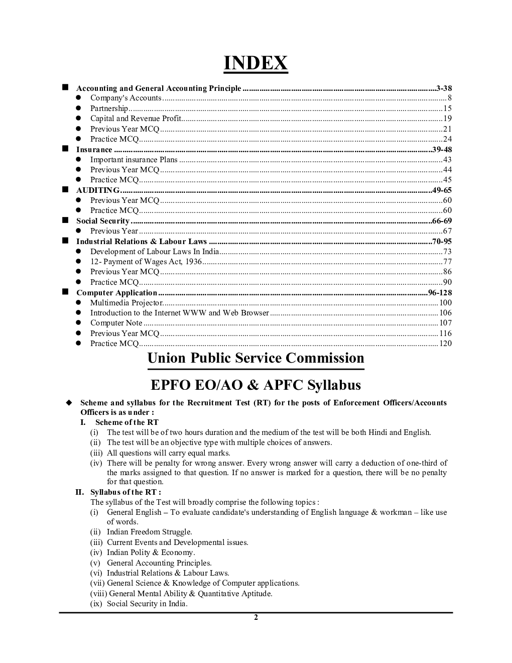 UPSC EPFO And APFC Study Material And Question Bank - Page 3