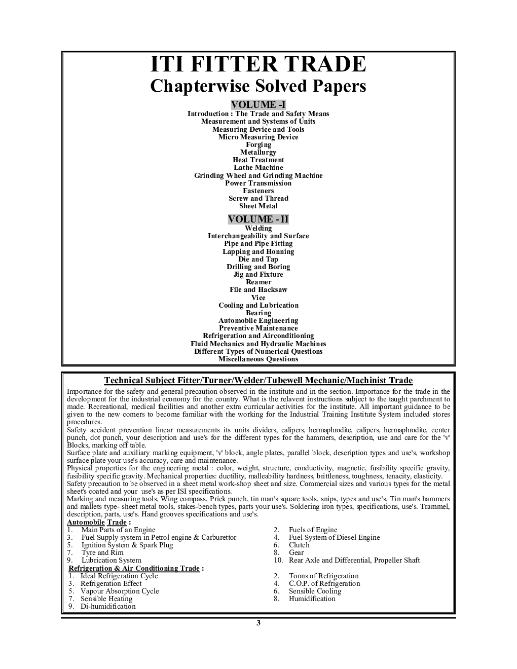 ITI Fitter Trade Chapterwise Solved Papers Volume-1 2023-24 - Page 4