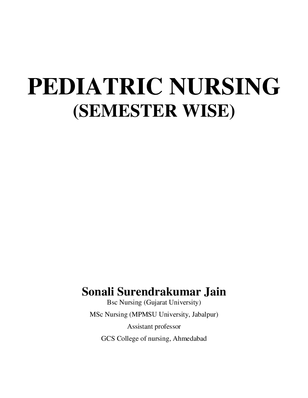 Pediatric Nursing (Semester Wise) - Page 2