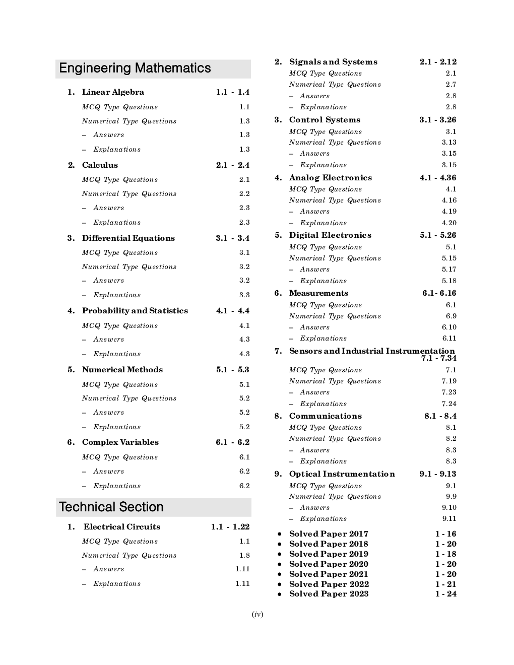 GATE 2024 Instrumentation Engineering - 24 Years Chapter-wise Solved Papers 2000-2023 - Page 5