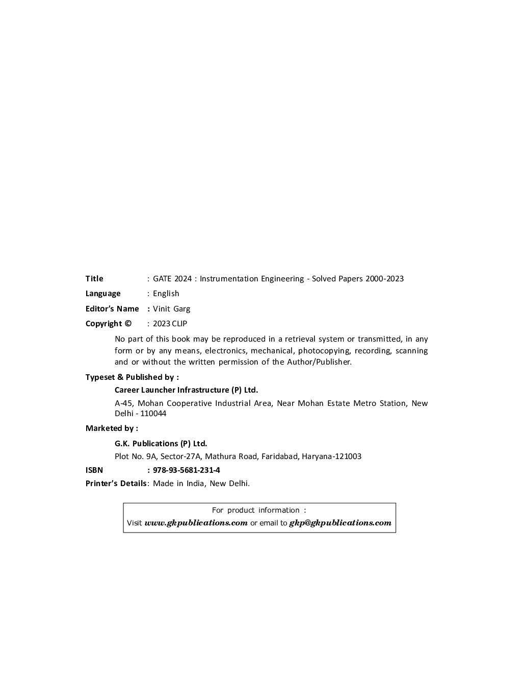 GATE 2024 Instrumentation Engineering - Solved Papers 2000-2023 - Page 3