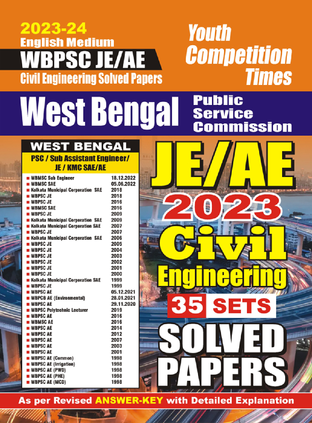 WB PSC JE/AE Civil Engineering Practice Book Solved Papers 2023-24 - Page 1