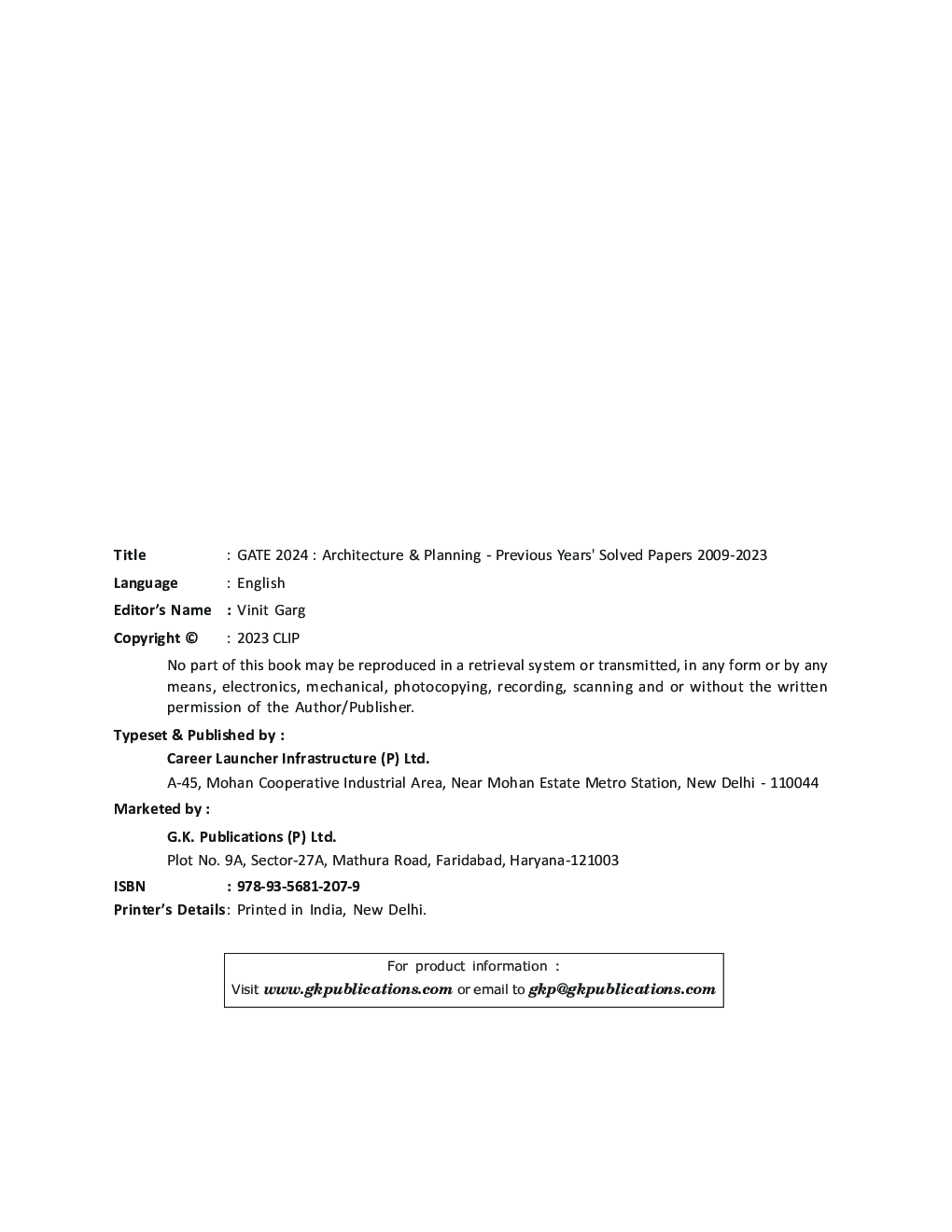 GATE 2024 : Architecture & Planning - Previous Years' Solved Papers 2009-2023 by GKP - Page 3