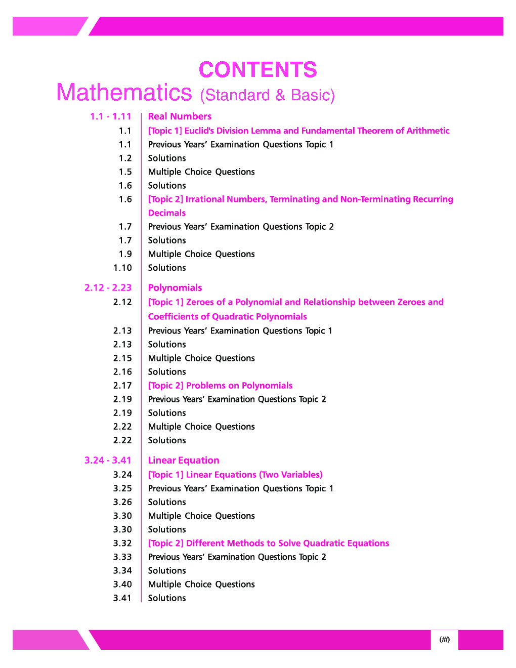 CBSE Class X 2024 : Chapter and Topic-wise Solved Papers 2011 - 2023 : Mathematics / Science / Social Science / English by Career Launcher - Page 4