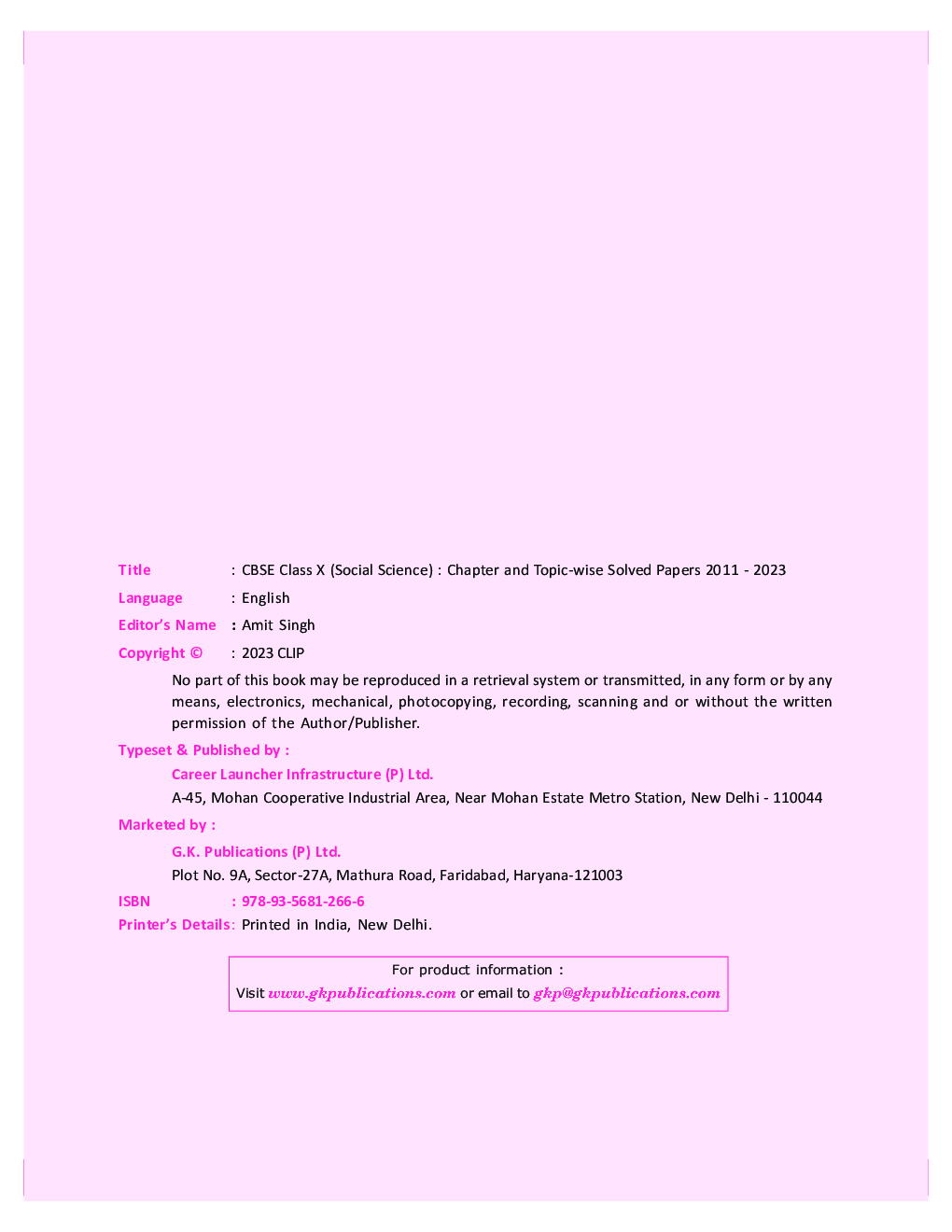 CBSE Class X 2024 : Chapter and Topic-wise Solved Papers 2011 - 2023 : Social Science by Career Launcher - Page 3