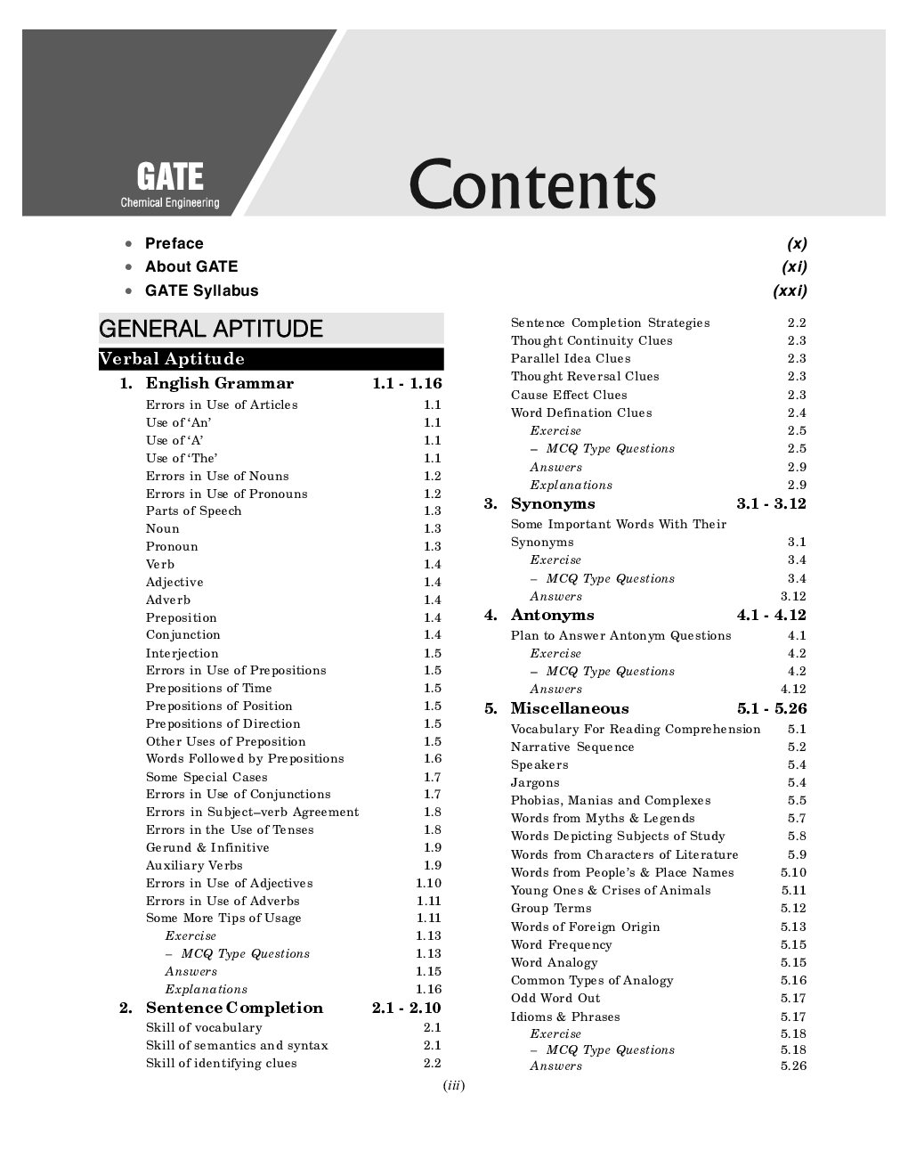 GATE Chemical Engineering Guide 2024 - Page 4