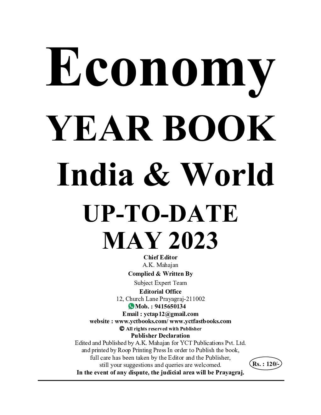 Economy India & World Year Book 2023-24 - Page 2