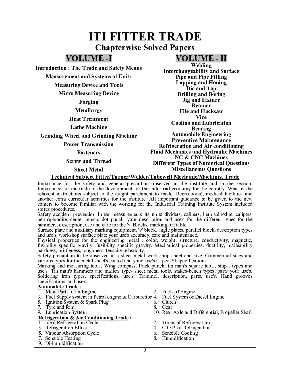 ITI Fitter Trade Vol.-II Chapterwise Solved Papers 2023-24 - Page 4