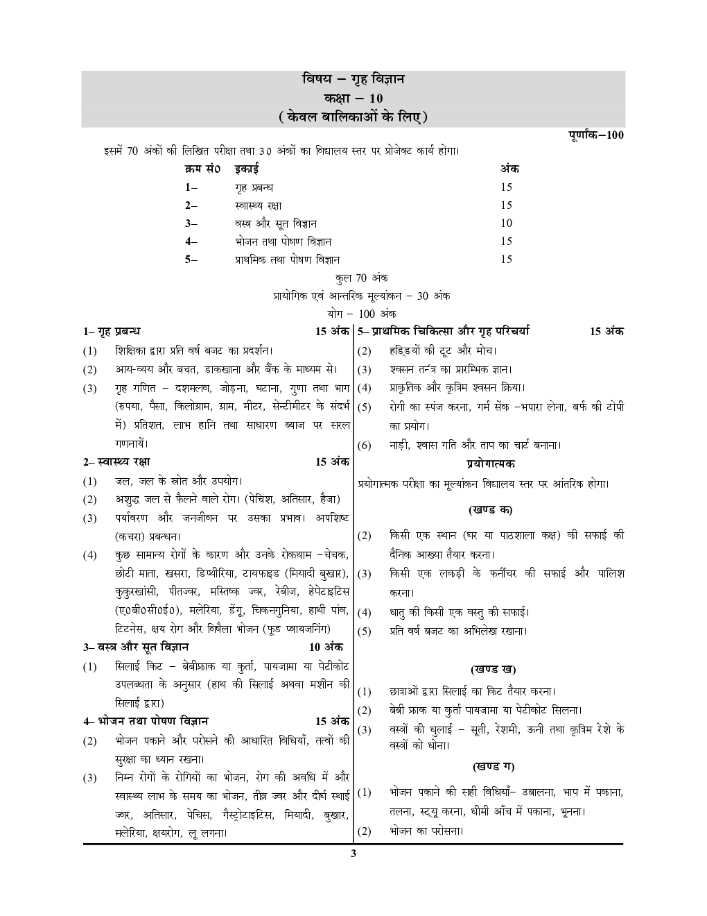 UP Board NCERT Based Class-10 गृह विज्ञान अनसॉल्व्ड पेपर 2023-24 - Page 4