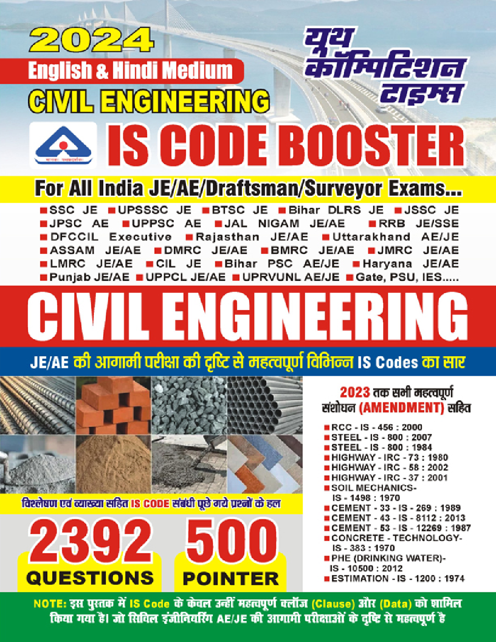 JE/AE Civil Engineering IS Code Booster Study Material 2023-24 - Page 1