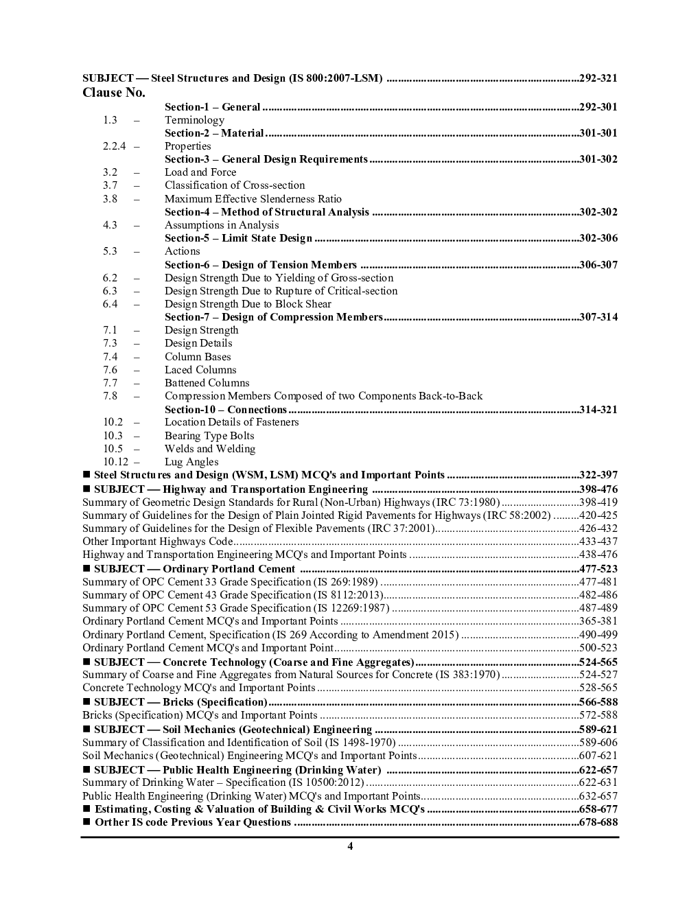 JE/AE Civil Engineering IS Code Booster Study Material 2023-24 - Page 5