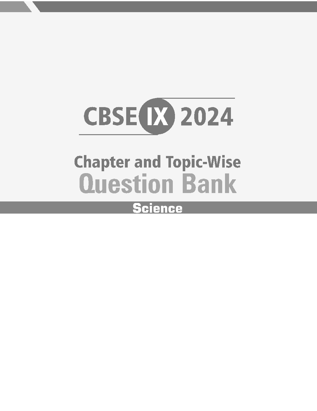 CBSE Class IX 2024 Science - Chapter & Topic–wise Question Bank - Page 2