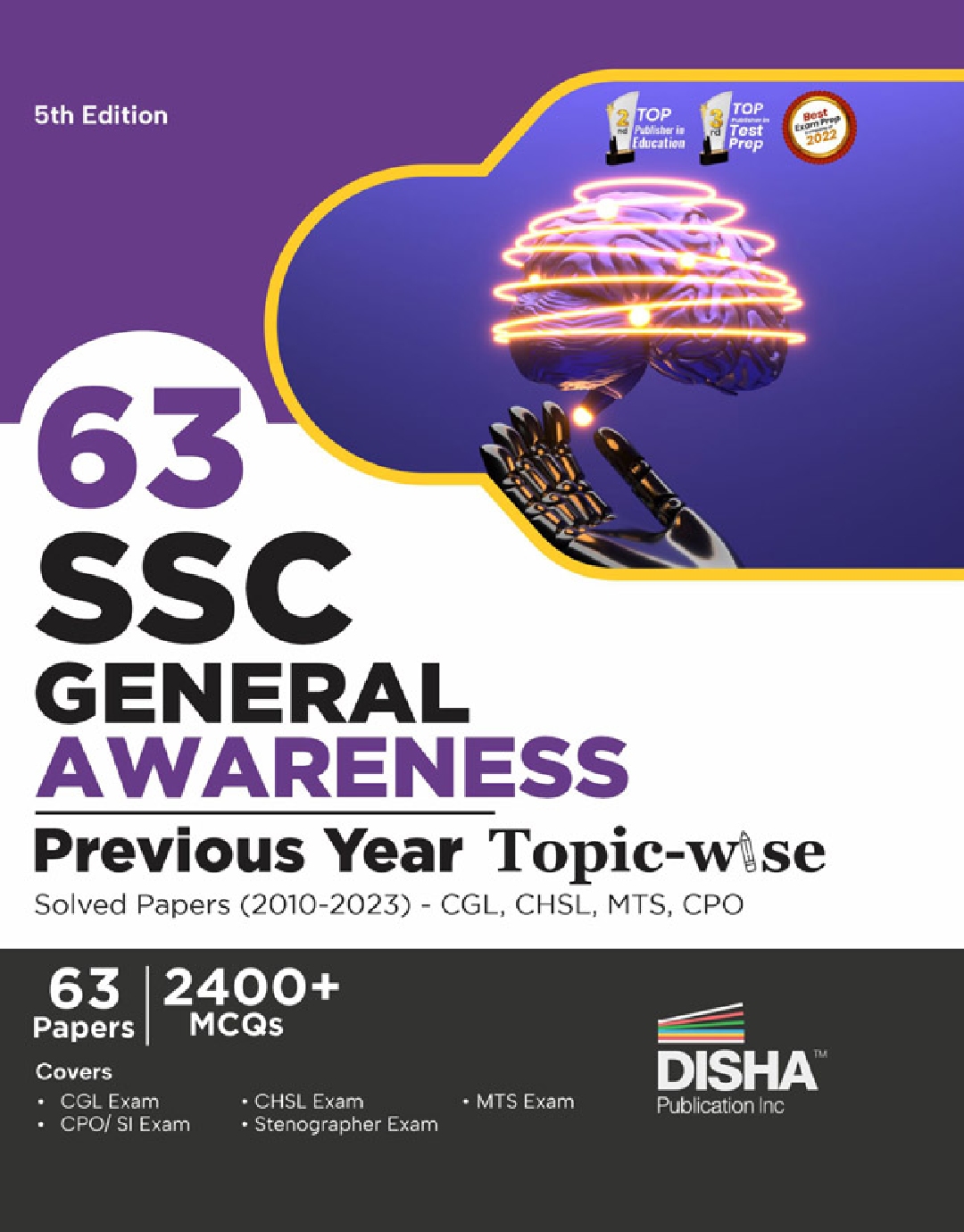 63 SSC General Awareness Previous Year Topic-wise Solved Papers (2010 - 2023) - CGL, CHSL, MTS, CPO | 2400+ General Knowledge PYQs - Page 1