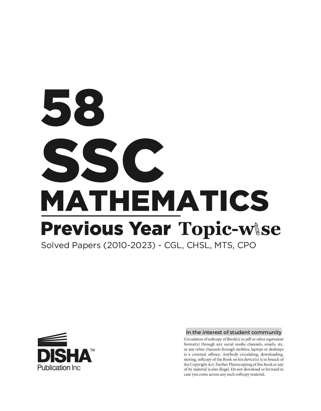 58 SSC Mathematics Previous Year Topic-wise Solved Papers (2010 - 2023) - CGL, CHSL, MTS, CPO | 2400+ Quantitative Aptitude PYQs - Page 2