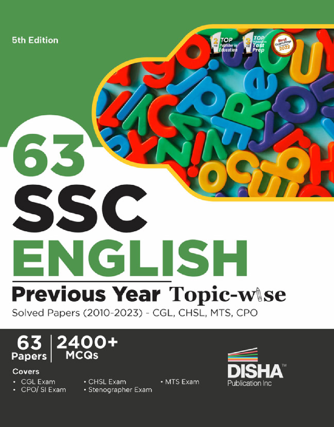 63 SSC English Previous Year Topic-wise Solved Papers (2010 - 2023) - CGL, CHSL, MTS, CPO | 2400+ Verbal Ability PYQs - Page 1