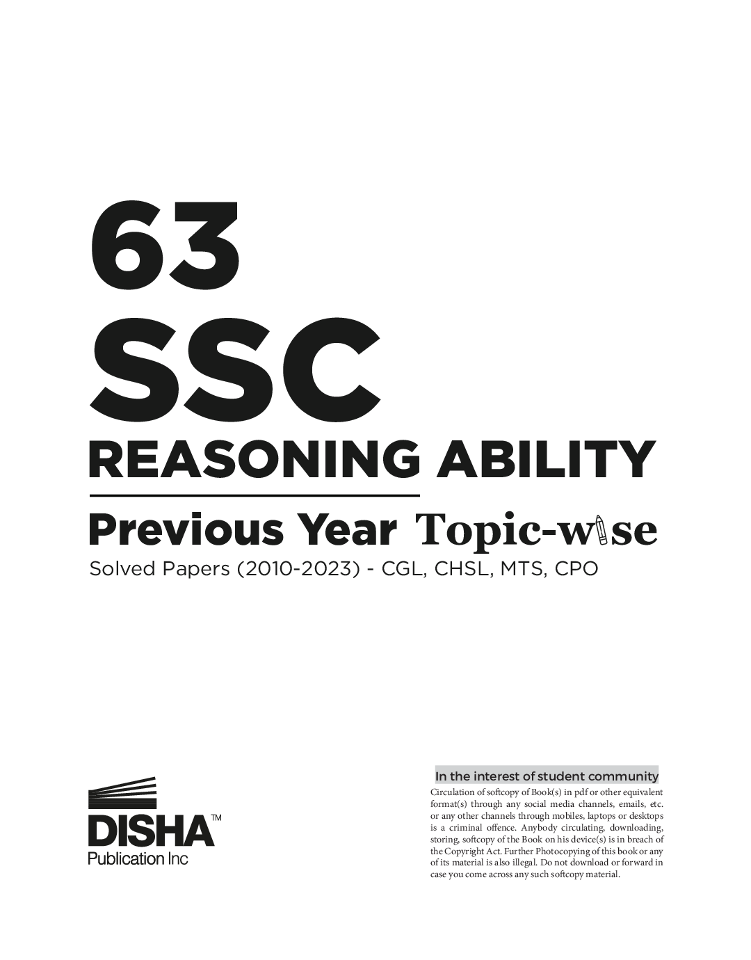 63 SSC Reasoning Ability Previous Year Topic-wise Solved Papers (2010 - 2023) - CGL, CHSL, MTS, CPO | 2400+ Gneral Intelligence PYQs - Page 2