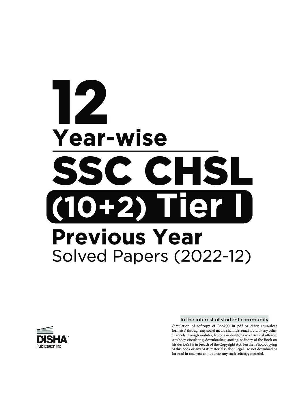 12 Year-wise SSC - CHSL (10+2) Tier I Previous Year Solved Papers (2022 - 12) | Combined Higher Secondary Level | Staff Selection Comission | PYQ | Mock Test - Page 2