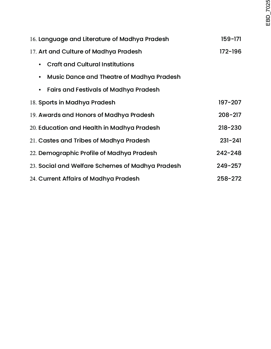Madhya Pradesh General Knowledge for MPPSC, MP SSC & other Competitive Exams | PYQs Previous Year Questions | State Public Service Commission | General Studies | - Page 5