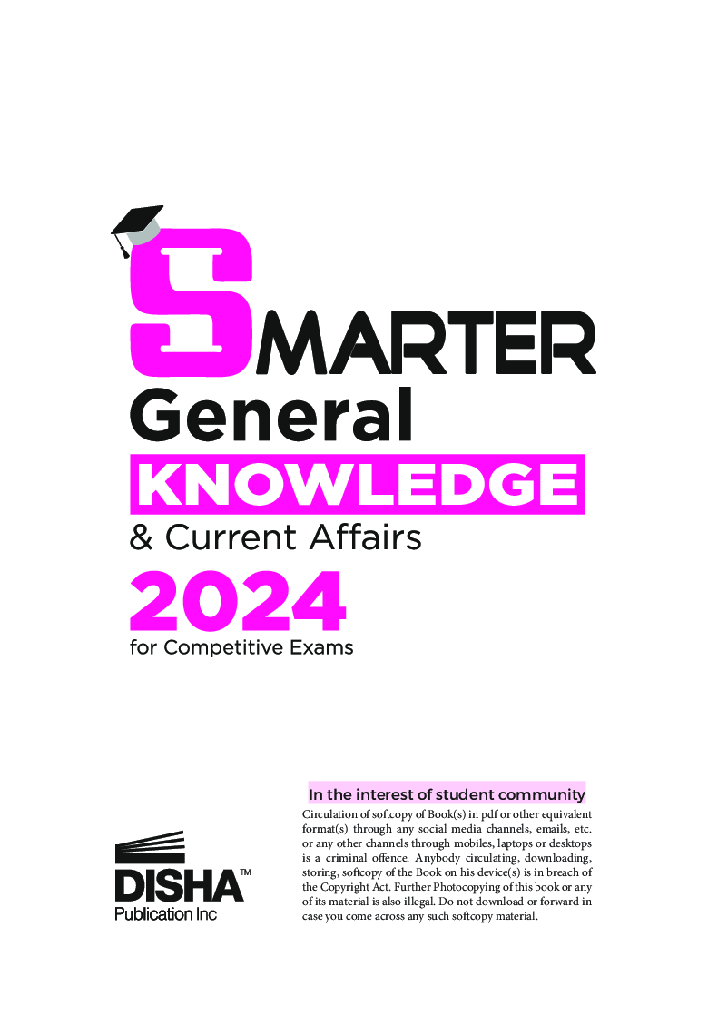 SMARTER General Knowledge & Current Affairs 2024 for Competitive Exams | One Liner Question Answer Format | UPSC, State PSC, SSC, Bank, Railways RRB, CDS, NDA, CUET | PYQs ka Nichod | - Page 2