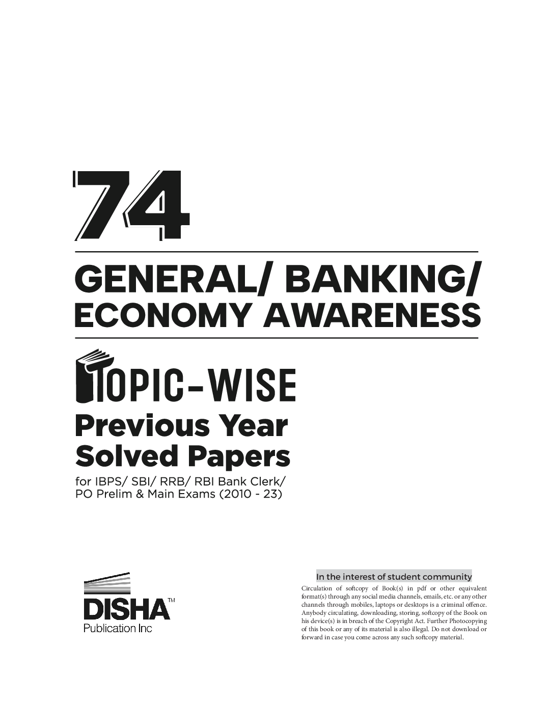 74 General/ Banking/ Economy Awareness Topic-wise Previous Year Solved Papers for IBPS/ SBI/ RRB/ RBI Bank Clerk/ PO Prelim & Main Exams (2010 - 2023) | General Knowledge GK PYQs for all Bank Exams|  - Page 2