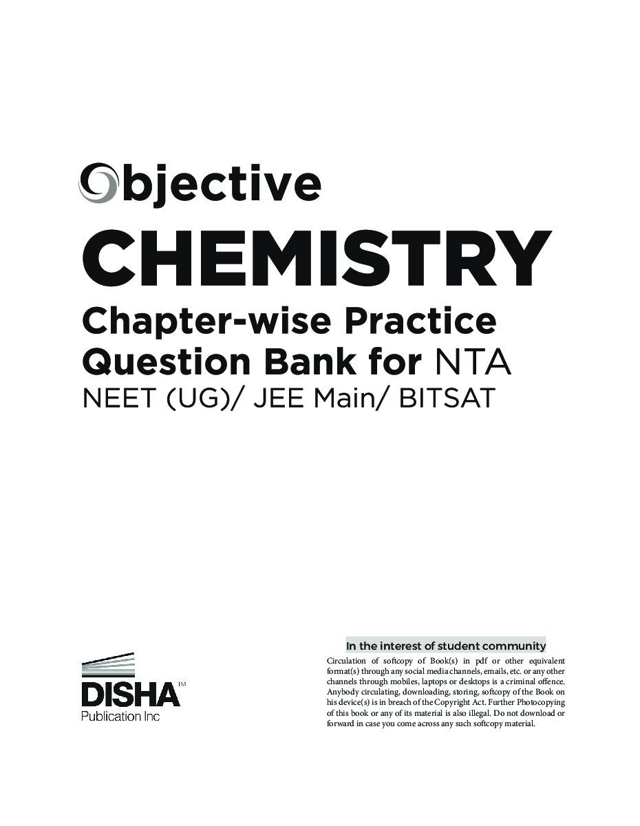Objective Chemistry Chapter-wise Practice Question Bank for NTA JEE Main/ BITSAT/ NEET (UG) - Page 2