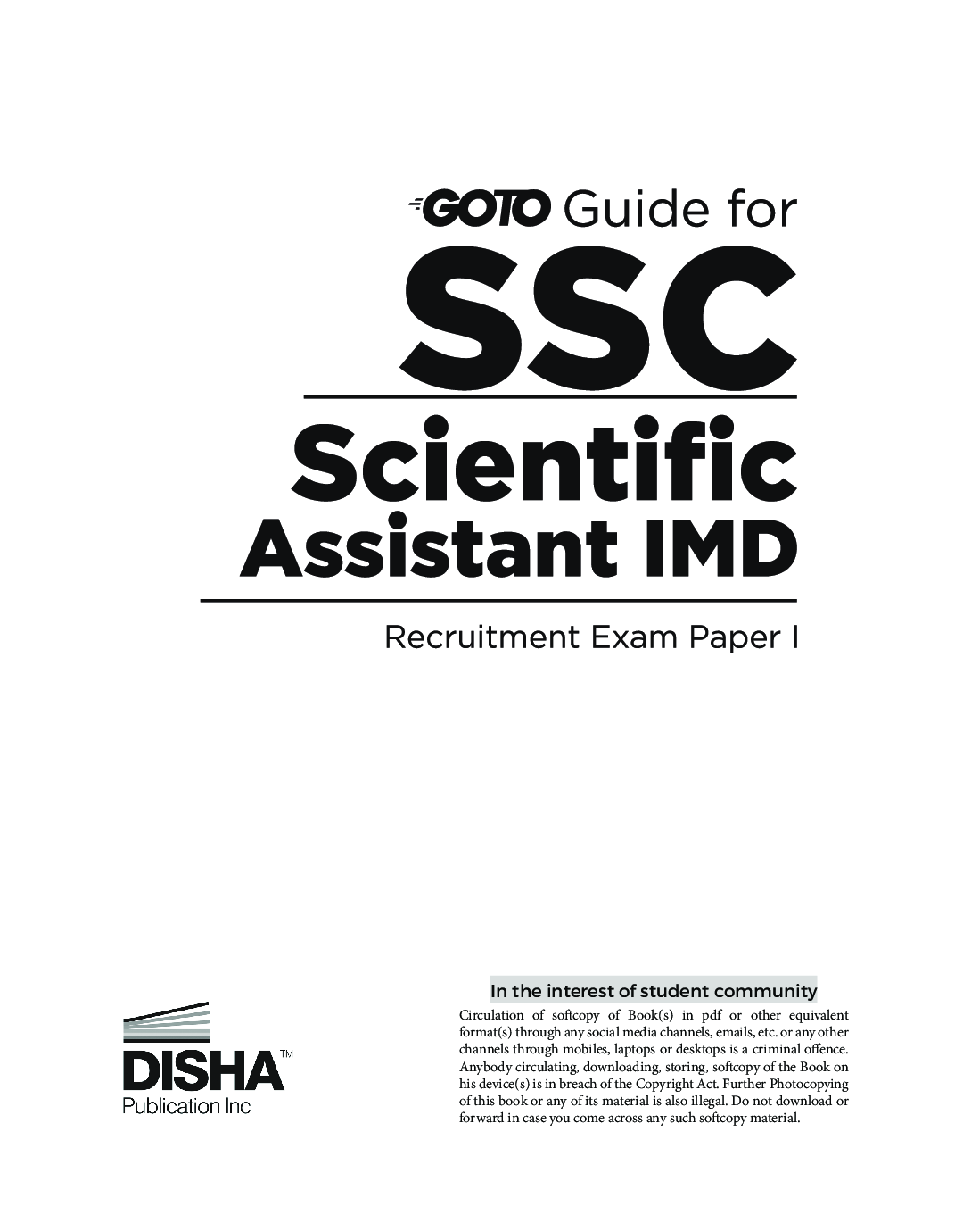 Go To Guide for SSC Scientific Assistant IMD Recruitment Exam Paper I - Page 2