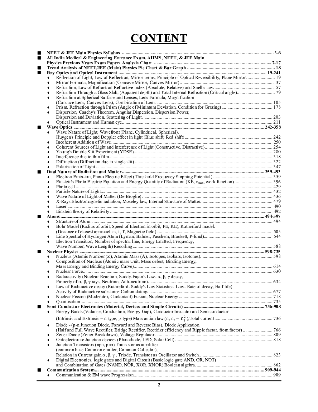 NTA NEET/JEE Main Physics Optics & Modern Physics Vol.5 Solved Papers  2023-24 - Page 3