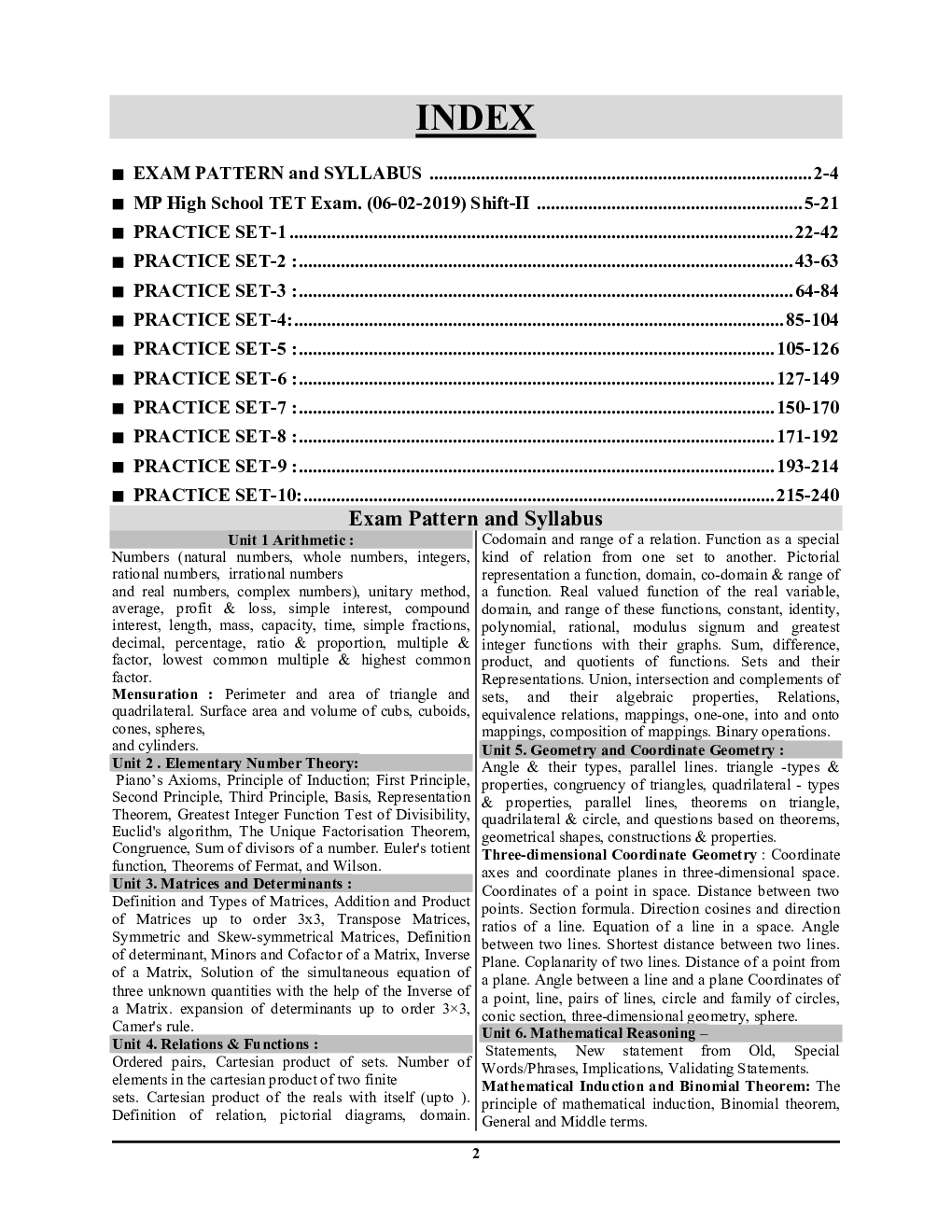 MP High School Selection Test Math Grade-I Solved Papers & Practice Book 2023-24 - Page 3
