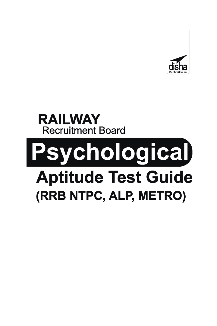 Railway Recruitment Board Psychological Aptitude Test Guide (RRB NTPC , ALP, METRO) - Page 2