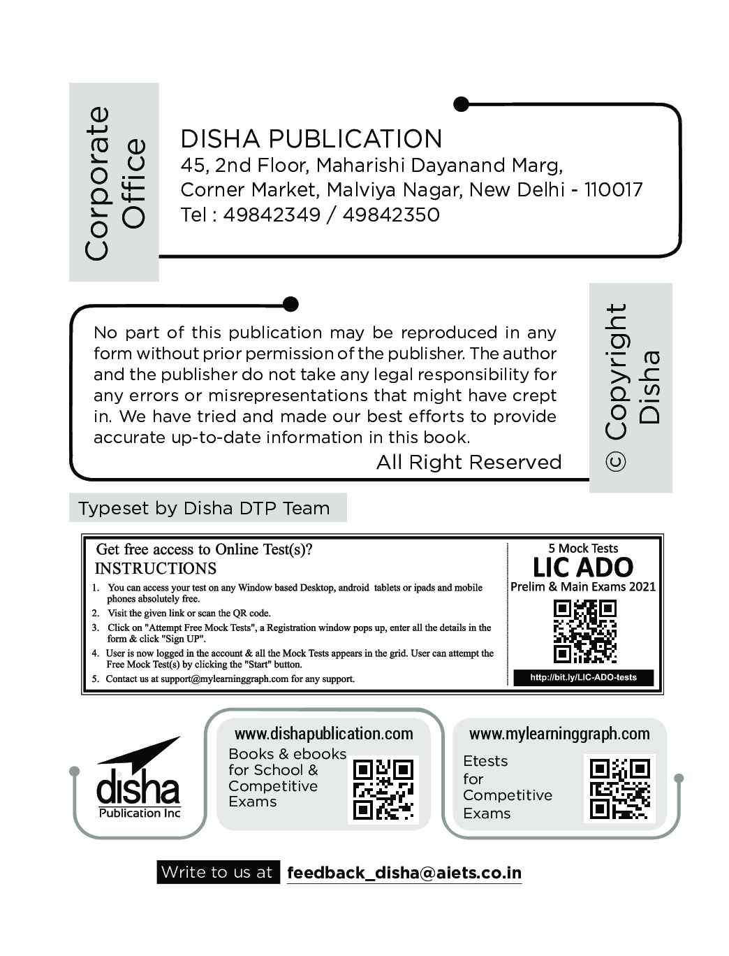 Guide to LIC ADO (Apprentice Development Officers) Preliminary & Main Exams with 5 Online Tests 2nd Edition - Page 3