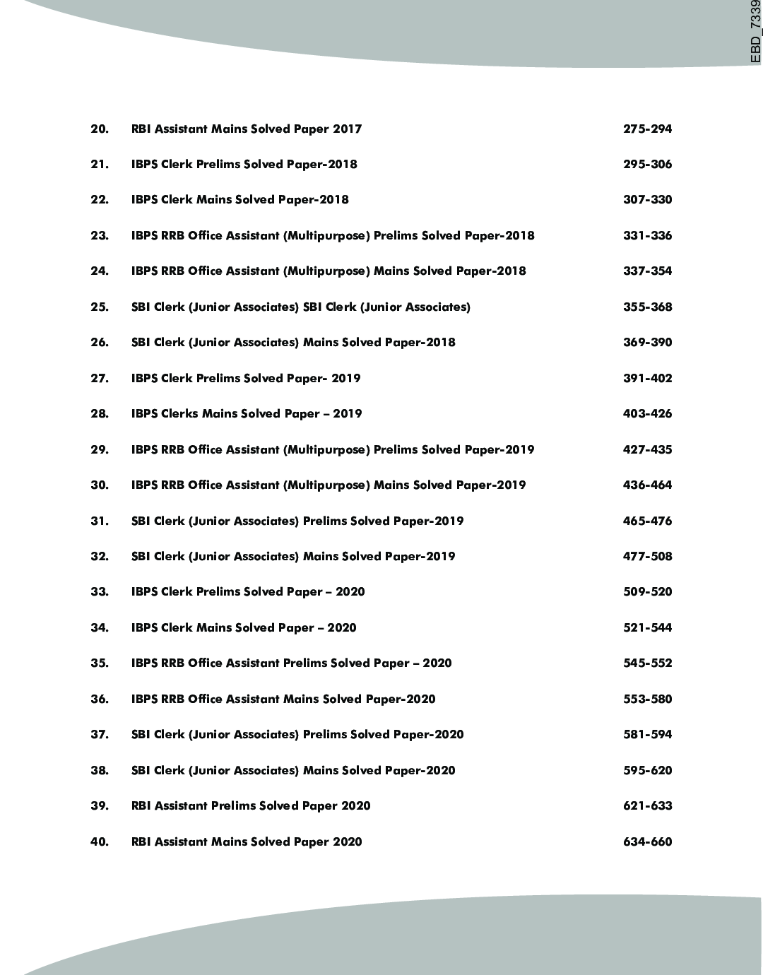 40 Year-wise SBI/ IBPS/ RRB/ RBI Bank Clerk Solved Papers (2015-21) 5th Edition - Page 5