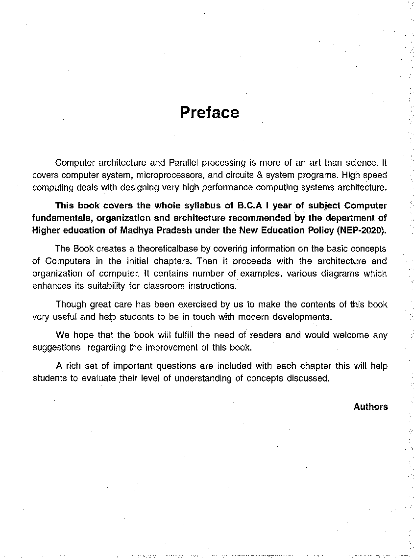 Computer Fundamental, Organization And Architecture (1st Year) - Page 4
