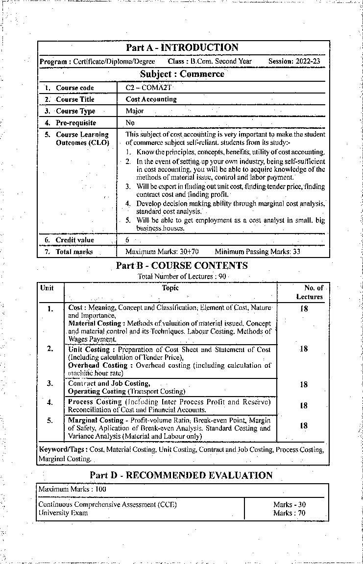 Cost Accounting (Second Year)  - Page 5