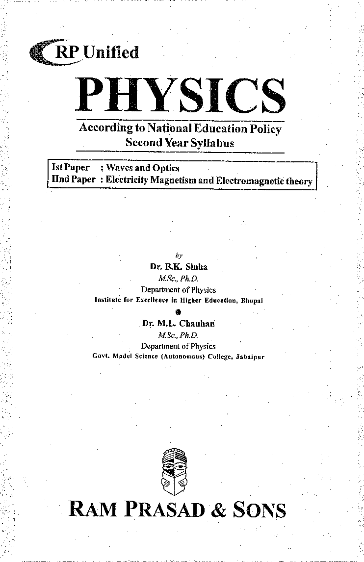 Physics (Waves And Optics Electricity Magnetism And Electromagnetic Theory) Second Year - Page 2
