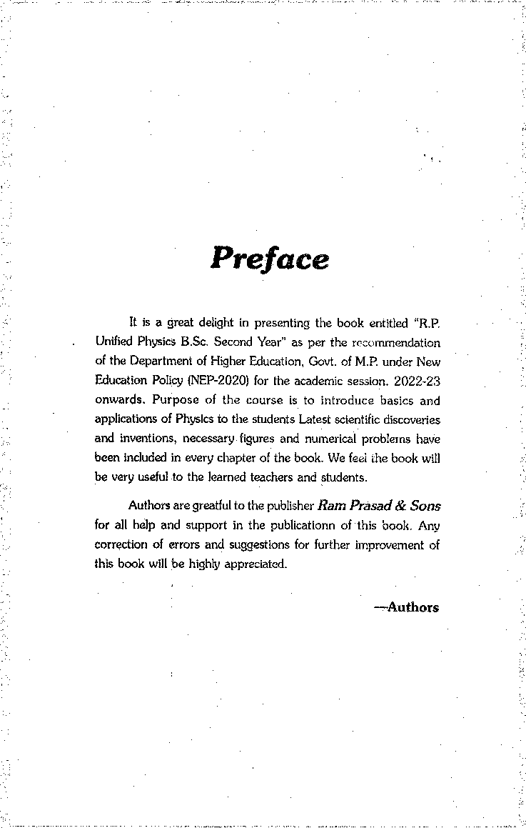 Physics (Electricity Magnetism And Electromagnetic Theory) Second Year : Minor - Page 4