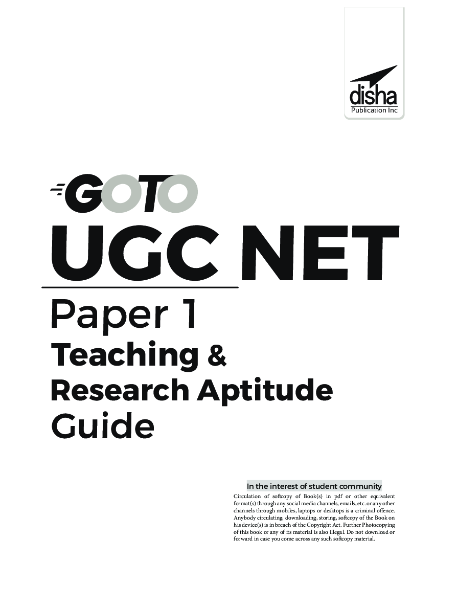 GO TO UGC NET Paper 1 Teaching & Research Aptitude Guide 2nd Edition - Page 1