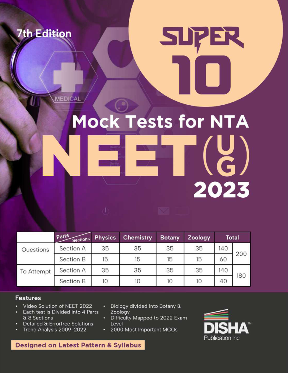 Super 10 Mock Tests for New Pattern NTA NEET (UG) 2023 - 7th Edition | Physics, Chemistry, Biology – PCB  - Page 1