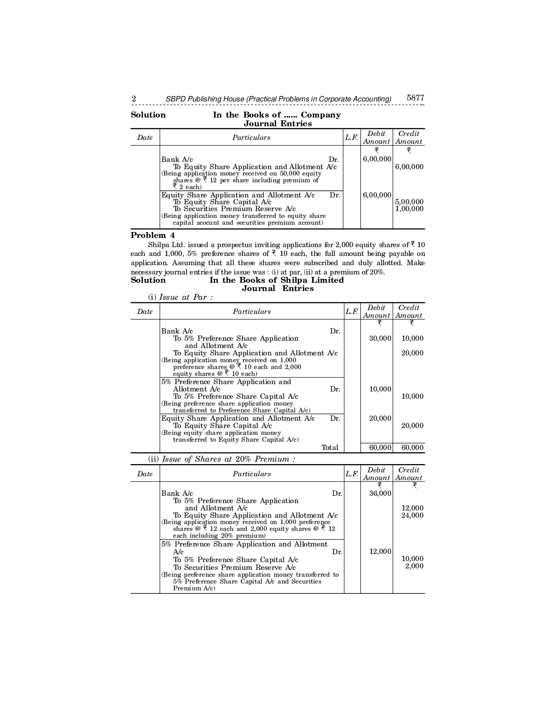 Solutions to PRACTICAL PROBLEMS In ACCOUNTANCY In CORPORATE ACCOUNTING - Page 5