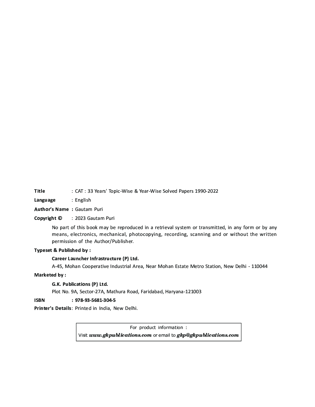 CAT 33 Years Topic-wise & Year-wise Solved Papers 1990-2022 - Page 3