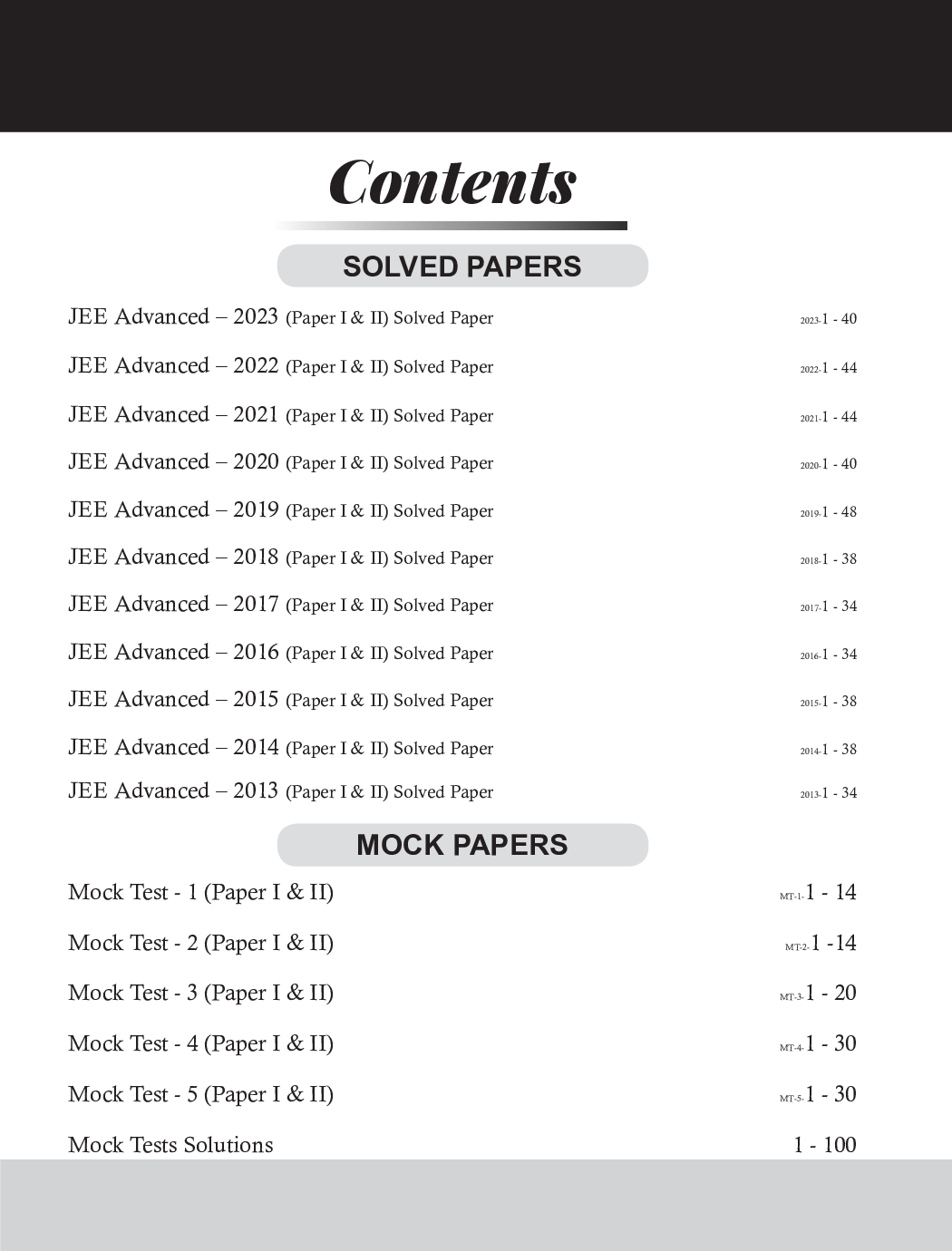 TARGET JEE Advanced 2024 - 11 Previous Year Solved Papers (2013 - 2023) & 5 Mock Tests Papers 1 & 2 - 18th Edition | Answer Key validated with IITJEE JAB | PYQs Question Bank |  - Page 4