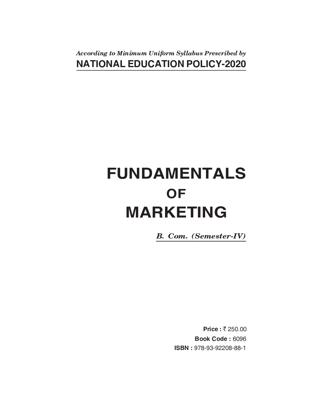 NEP Fundamental Of Marketing B.Com 4th Semester - Page 2