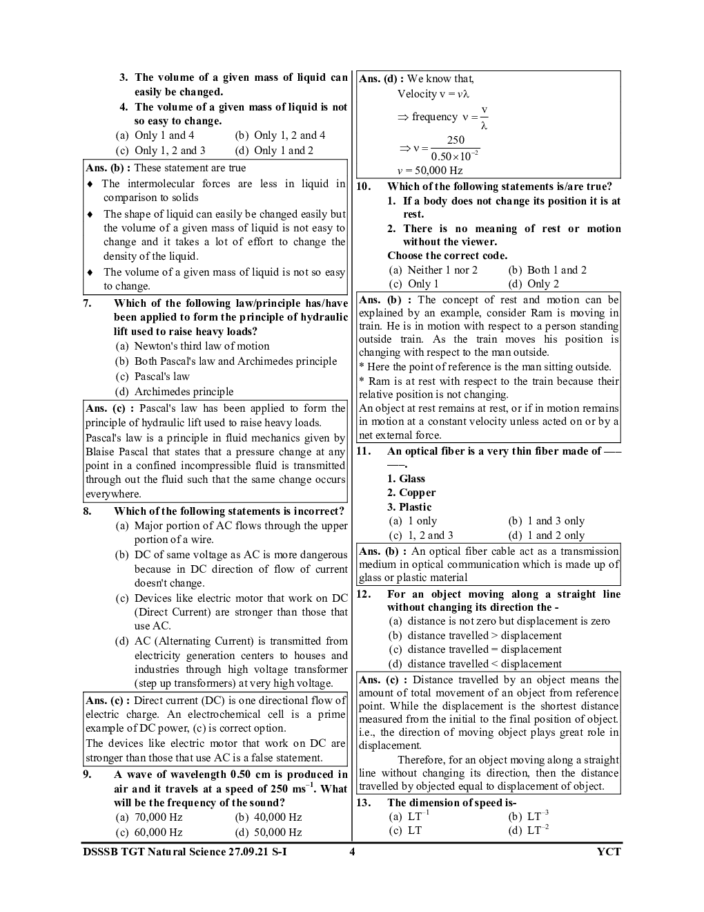 DSSSB TGT Natural Science Solved Papers 2023-24 - Page 5