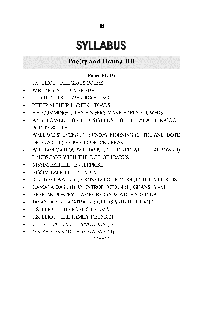 बी. ए. तृतीय वर्ष English Literature (Poetry and Drama Part-III) - Page 4