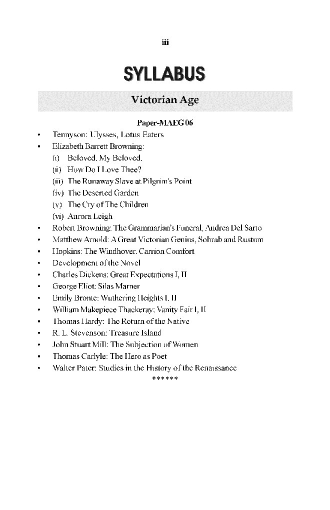 M. A. Final English Literature (Compulsory) Victorian Age - Page 4