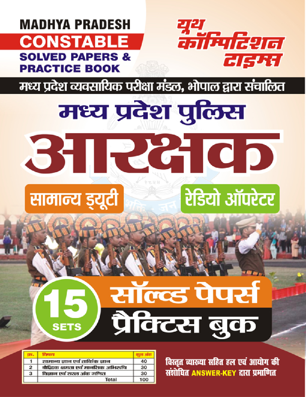 MP Constable मध्य प्रदेश पुलिस आरक्षक सॉल्व्ड पेपर्स प्रैक्टिस बुक 2023-24 - Page 1